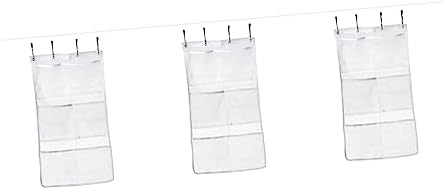 Zerodeko 3-Piece Mesh Shower Organizer with Pockets for bathroom storage