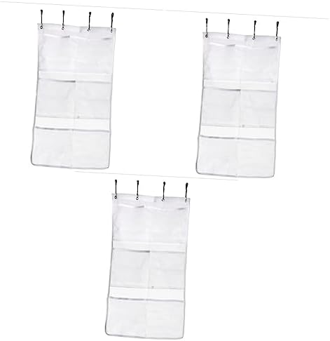Zerodeko 3-Piece Mesh Shower Organizer with Pockets for bathroom storage