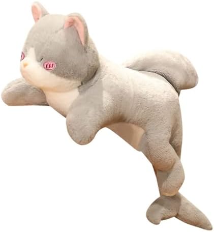 Hofun4U Cat Plush Pillow with Shark Tail - Super Cute