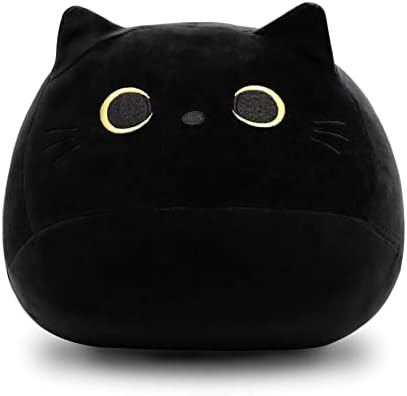 Adorable Black Cat Plush Pillow for Kids Adults