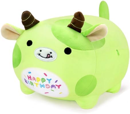 Yeqivo Birthday Cow Plush Pillow - 25cm