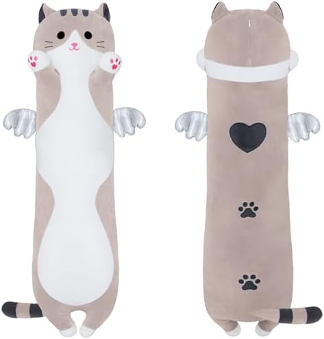SNOWOLF Cute Long Cat Plush Body Pillow