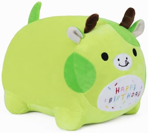Yeqivo Birthday Cow Plush Pillow - 25cm