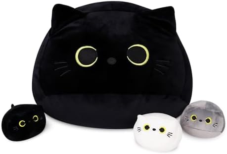 4Pcs 16 Black Cat Plush Set