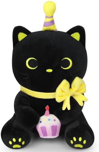 Black Cat Plush - Happy Birthday Stuffed Animal