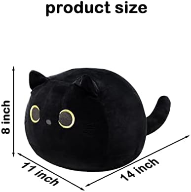 Adorable Black Cat Plush Pillow for Kids Adults