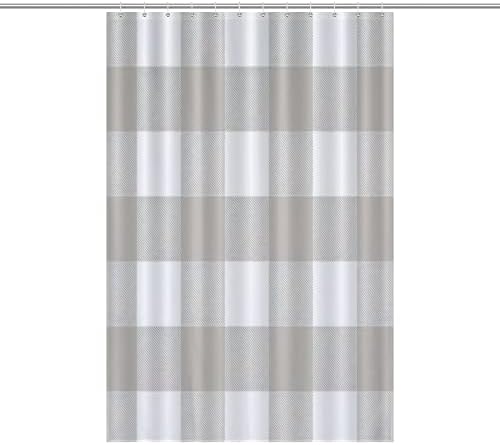 UanMereStriking Buffalo Check Tartan Plaid Shower Curtain Machine Washable Waterproof