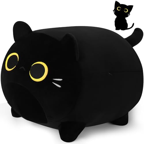 Cuddle-Em Close Ausropriate Beginning Black Cat Plush Pillow