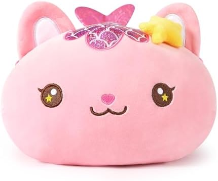 Cute Mermaid Kitten Plush Pillow for Kids