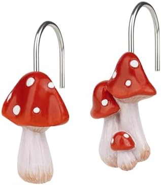Sunlit Mushroom Decorative Shower Curtain Hangers