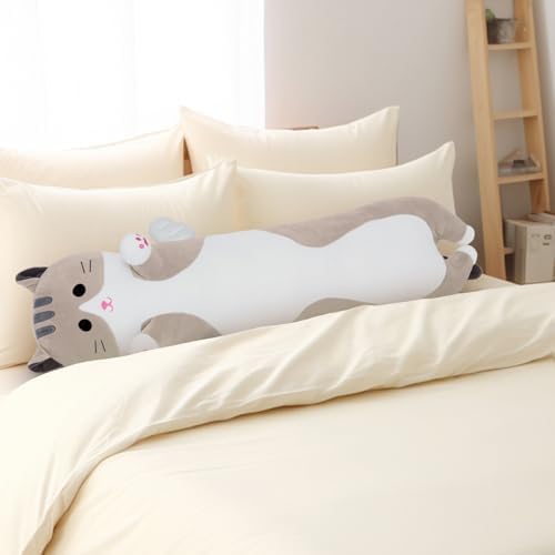 SNOWOLF Cute Long Cat Plush Body Pillow