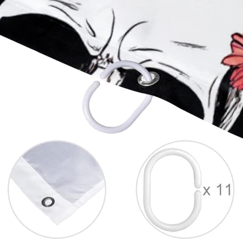 Daisys Dead Skull Bath Curtain