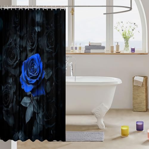 Beautiful Rose Floral Shower Curtain Set