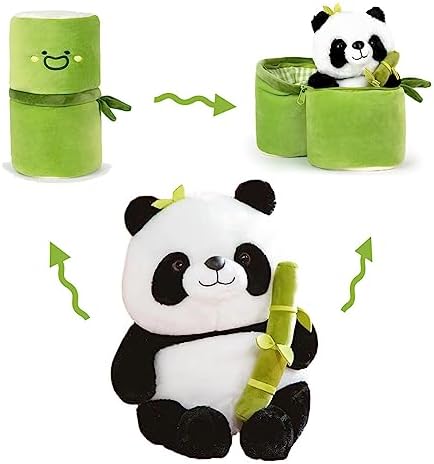 Shapeazy Bamboo Tube Panda Plush Toy 98in 1