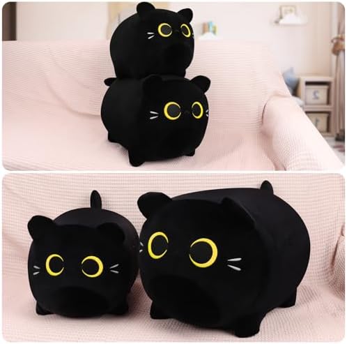 Cuddle-Em Close Ausropriate Beginning Black Cat Plush Pillow