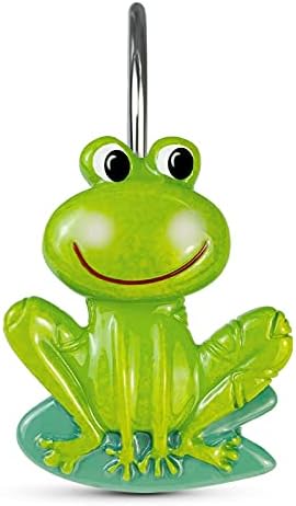 SunlitFarmhouseFrogShowerCurtainHooks