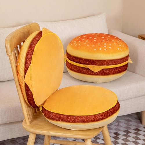 Hamburger Plush Pillow 3D Cheeseburger Hugging Cushion Toy