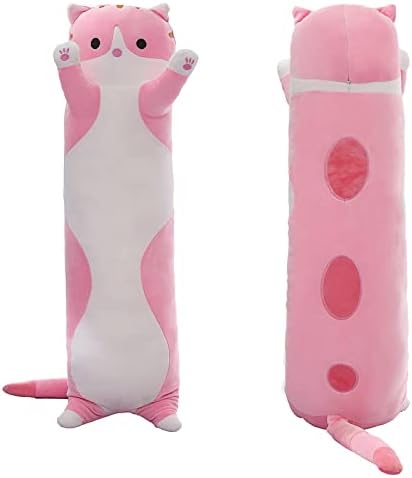 Cute Long-Legged Cat Body Pillow for Kids and Adults