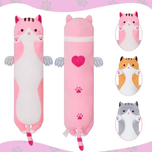 Cute Pink Kitten Plush Pillow - Soft and Adorable