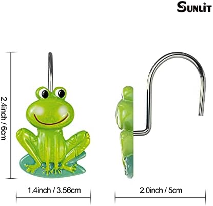 SunlitFarmhouseFrogShowerCurtainHooks