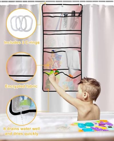 EZON-CH 36x72 waterproof shower curtain set Durable Breathable and Stylish