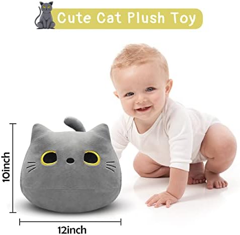 Gray Cat Plush Pillows Toys