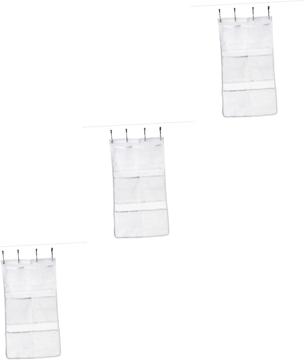 Zerodeko 3-Piece Mesh Shower Organizer with Pockets for bathroom storage