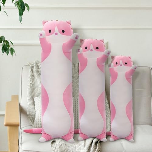 Cute Long-Legged Cat Body Pillow for Kids and Adults