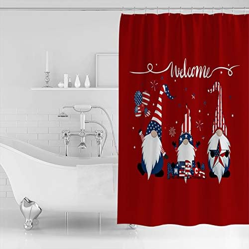 Luxurious Checked Bathroom Shower Curtain by TocaHome Soft Durable Machine Washable