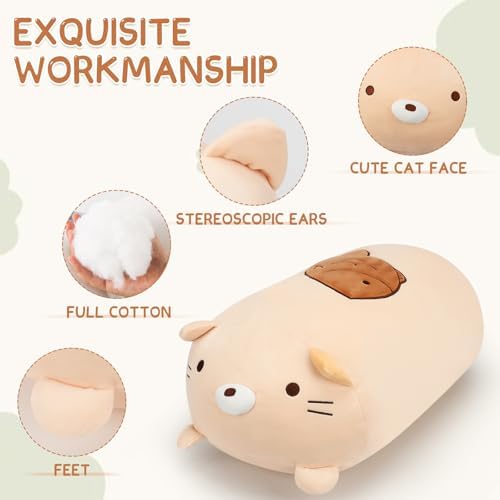 Giant Cute Kitten Plush Pillow Perfect Gift for Kids