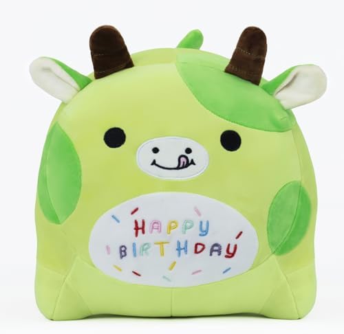 Yeqivo Birthday Cow Plush Pillow - 25cm