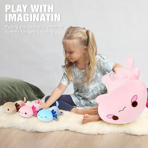 Onsoyours Axolotl Family Plush Pillow
