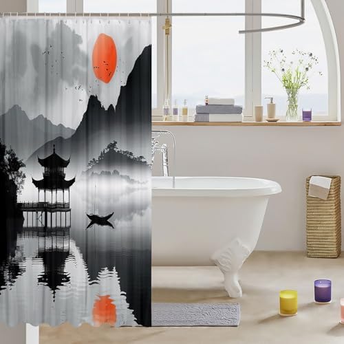 Feelyou Japan-Themed Bath Curtain