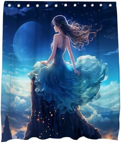 Elegant Fantasy Girl Bath Curtain