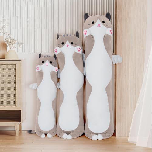 SNOWOLF Cute Long Cat Plush Body Pillow