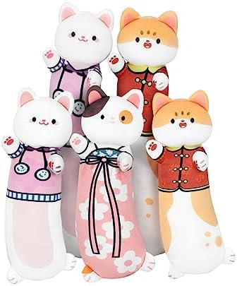 Adorable Pink Cat Plush Pillow for Kids