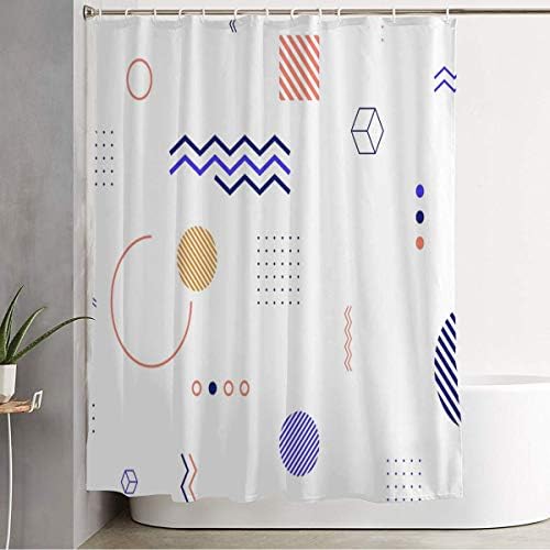 Fun Geometric Shower Curtain for Kids