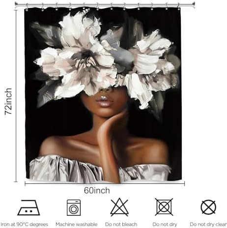 Stylish African American Shower Curtain Set