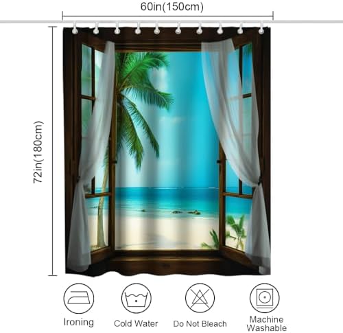 Beach Beach shower curtain