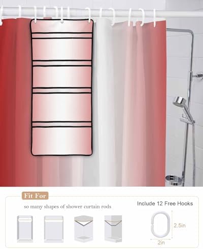 EZON-CH 36x72 waterproof shower curtain set Durable Breathable and Stylish
