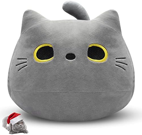 Gray Cat Plush Pillows Toys