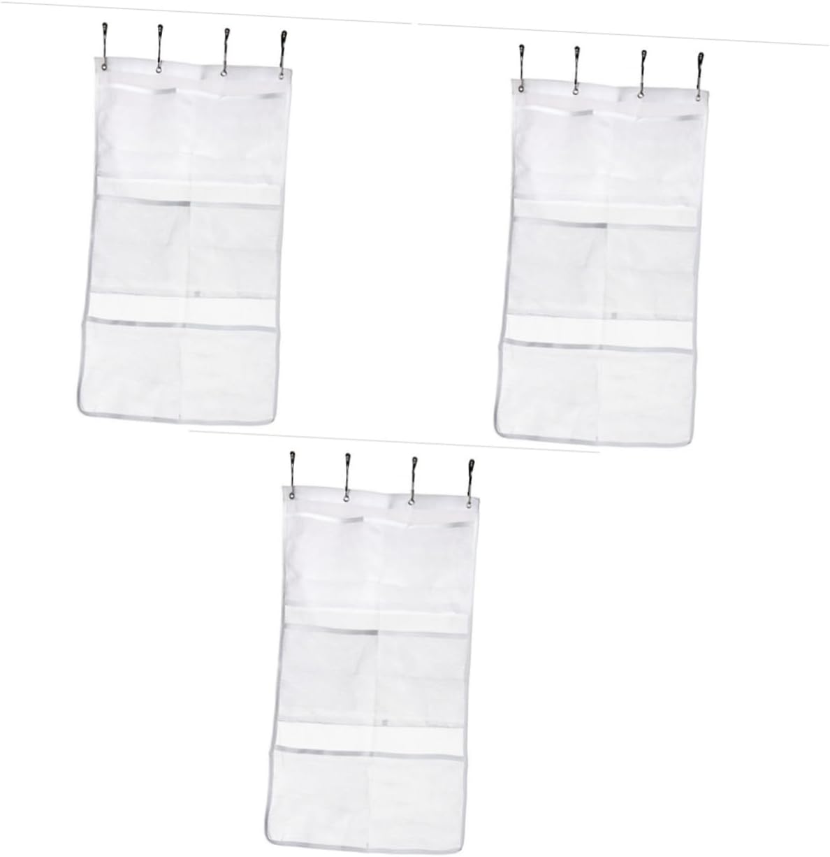 Zerodeko 3-Piece Mesh Shower Organizer with Pockets for bathroom storage