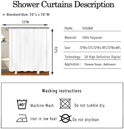 Moody Modern Geometric Square Shower Curtain