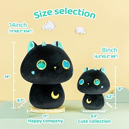 Squishy Cat Mushroom Plush Pillow