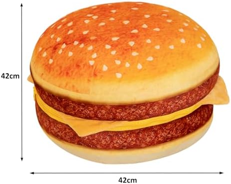 Hamburger Plush Pillow 3D Cheeseburger Hugging Cushion Toy