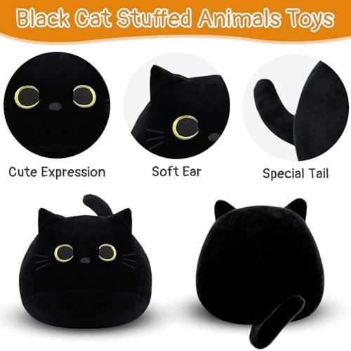 Black Cat Plush Pillow Soft Comfortable for Your Cat
