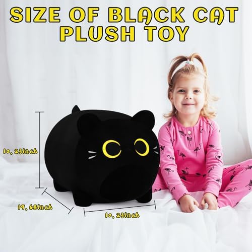 Cuddle-Em Close Ausropriate Beginning Black Cat Plush Pillow