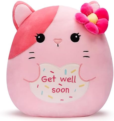 Large Plush Cat Get Well Soon Pillow for Kids and Adults 125