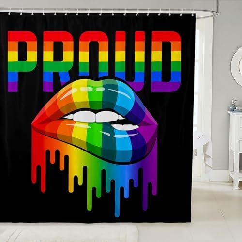 Pride Theme Shower Curtain Set 72x72 Inch