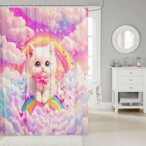 Manfei Lovely Cat shower curtains